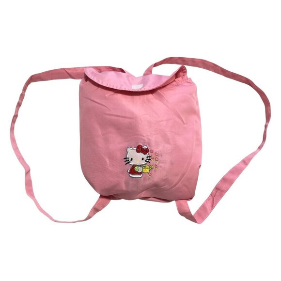 Hello Kitty Foldable Jacket Bag Reversible Lightweight Windbreaker Pink Medium - Picture 8 of 9